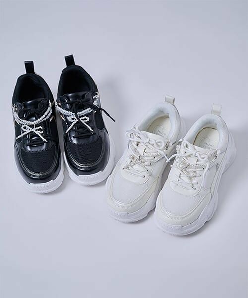 mezzo piano junior / メゾピアノジュニア スニーカー | パールチャームつきダッドスニーカー | 詳細16