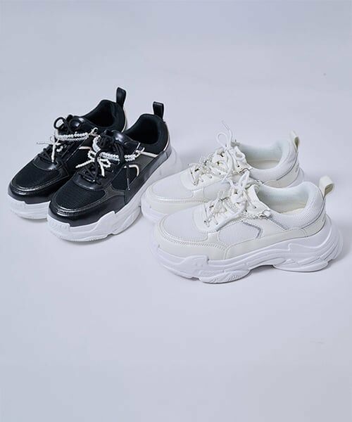 mezzo piano junior / メゾピアノジュニア スニーカー | パールチャームつきダッドスニーカー | 詳細17