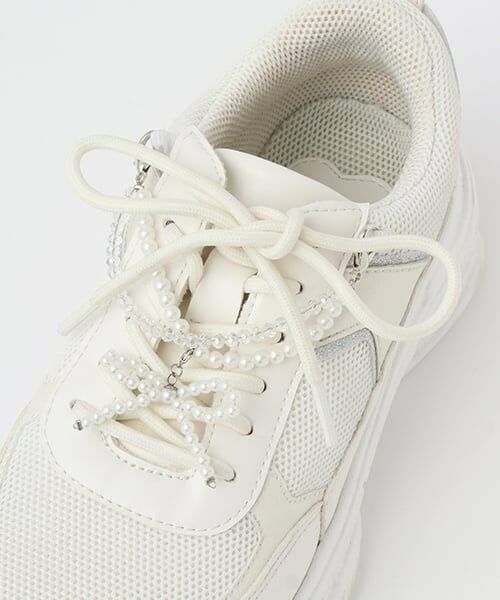 mezzo piano junior / メゾピアノジュニア スニーカー | パールチャームつきダッドスニーカー | 詳細3