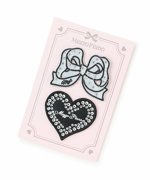 mezzo piano junior / メゾピアノジュニア その他 | キラキラリボンワッペンB（ライト ブルー）