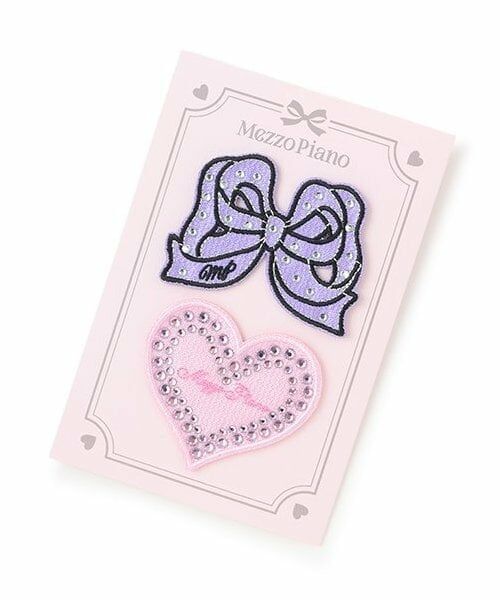 mezzo piano junior / メゾピアノジュニア その他 | キラキラリボンワッペンB（パープル）