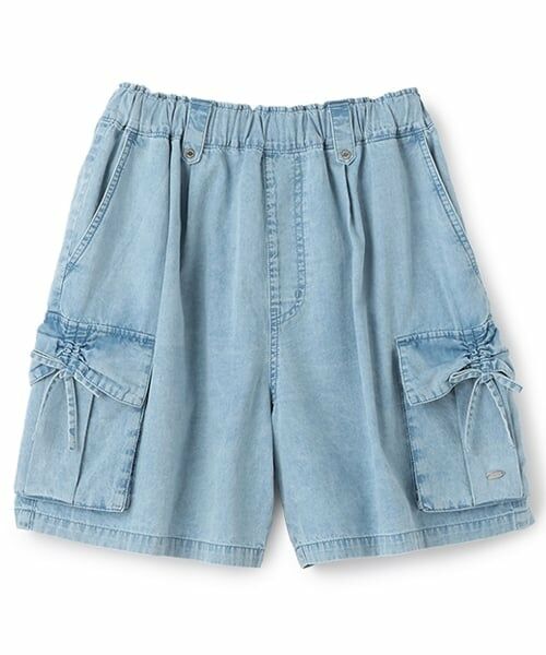 mezzo piano junior / メゾピアノジュニア ショート・ハーフ・半端丈パンツ | 【水陸両用】クシュっとリボンショートパンツ（ライト ブルー）