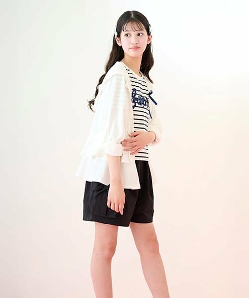 mezzo piano junior / メゾピアノジュニア ショート・ハーフ・半端丈パンツ | 【水陸両用】クシュっとリボンショートパンツ | 詳細24