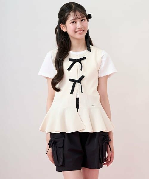 mezzo piano junior / メゾピアノジュニア ショート・ハーフ・半端丈パンツ | 【水陸両用】クシュっとリボンショートパンツ | 詳細25