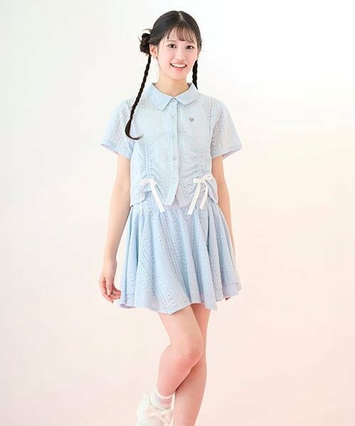 mezzo piano junior / メゾピアノジュニア ミニ・ひざ丈スカート | 【ニコ☆プチ掲載】アソート素材イレギュラーヘムスカパン | 詳細15