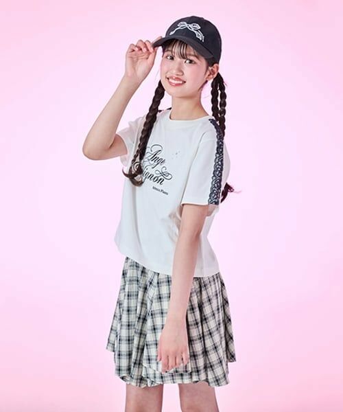 mezzo piano junior / メゾピアノジュニア ミニ・ひざ丈スカート | 【ニコ☆プチ掲載】アソート素材イレギュラーヘムスカパン | 詳細18