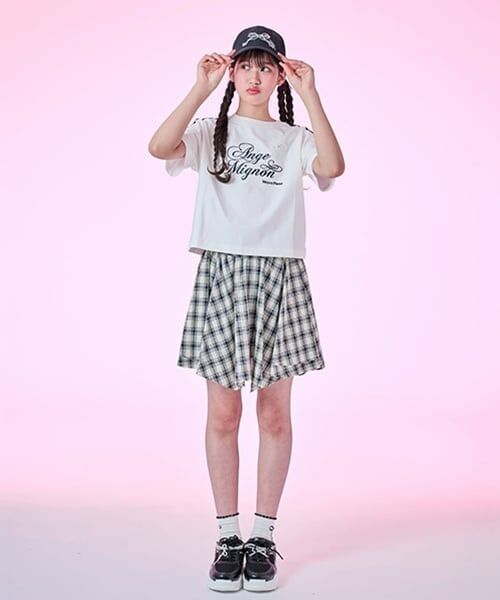 mezzo piano junior / メゾピアノジュニア ミニ・ひざ丈スカート | 【ニコ☆プチ掲載】アソート素材イレギュラーヘムスカパン | 詳細19