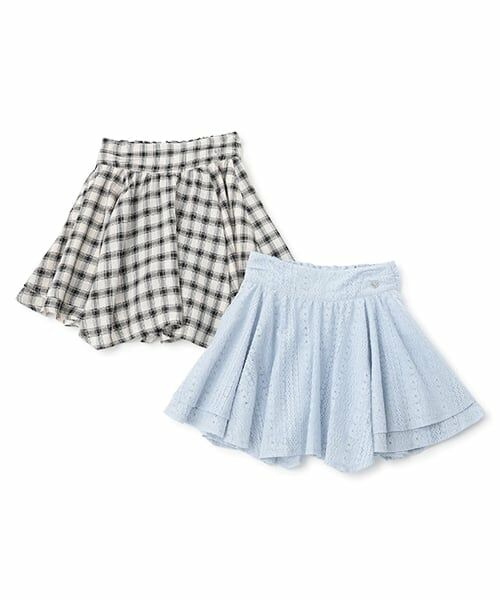 mezzo piano junior / メゾピアノジュニア ミニ・ひざ丈スカート | 【ニコ☆プチ掲載】アソート素材イレギュラーヘムスカパン | 詳細2