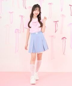 mezzo piano junior / メゾピアノジュニア ミニ・ひざ丈スカート | ジャージスカート＆レースパンツセット