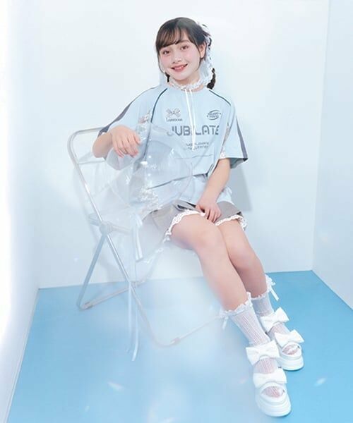 mezzo piano junior / メゾピアノジュニア ミニ・ひざ丈スカート | ジャージスカート&レースパンツセット | 詳細1