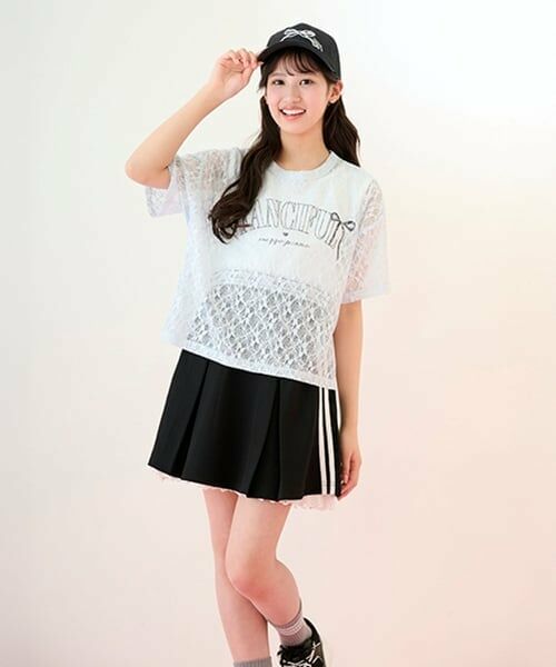 mezzo piano junior / メゾピアノジュニア ミニ・ひざ丈スカート | ジャージスカート&レースパンツセット | 詳細21