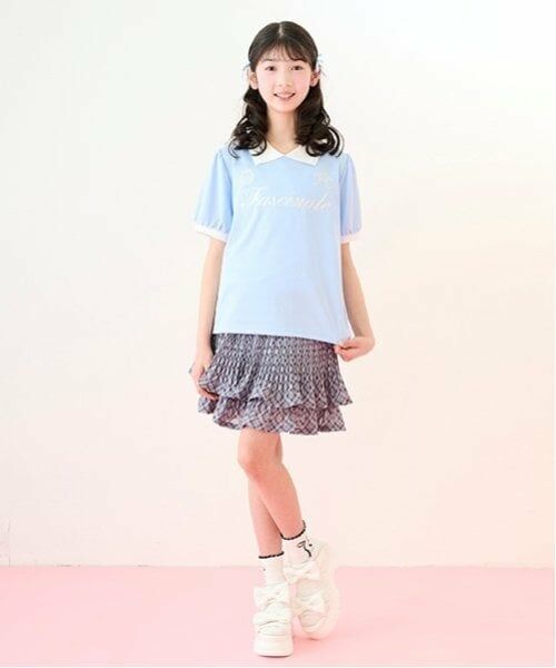 mezzo piano junior / メゾピアノジュニア ショート・ハーフ・半端丈パンツ | 【ニコ☆プチ掲載】シアーチェックランダムプリーツスカパン | 詳細10