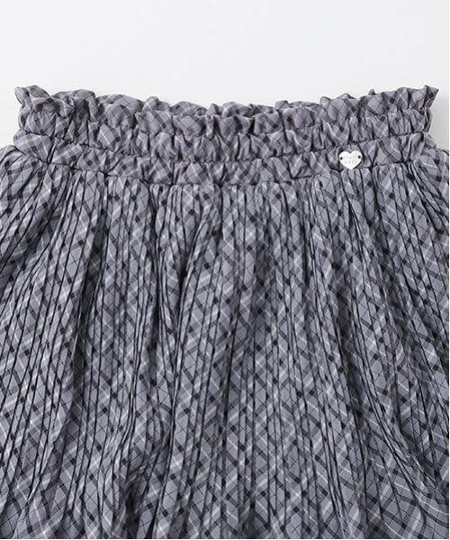 mezzo piano junior / メゾピアノジュニア ショート・ハーフ・半端丈パンツ | 【ニコ☆プチ掲載】シアーチェックランダムプリーツスカパン | 詳細2