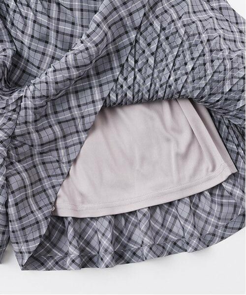 mezzo piano junior / メゾピアノジュニア ショート・ハーフ・半端丈パンツ | 【ニコ☆プチ掲載】シアーチェックランダムプリーツスカパン | 詳細4