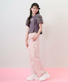 mezzo piano junior / メゾピアノジュニア その他パンツ | 【吸水速乾】ロゴリボン 2WAYパラシュートパンツ