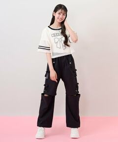 mezzo piano junior / メゾピアノジュニア その他パンツ | 【吸水速乾】ロゴリボン 2WAYパラシュートパンツ