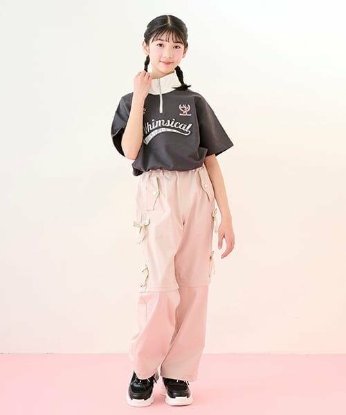 mezzo piano junior / メゾピアノジュニア その他パンツ | 【吸水速乾】ロゴリボン 2WAYパラシュートパンツ | 詳細19