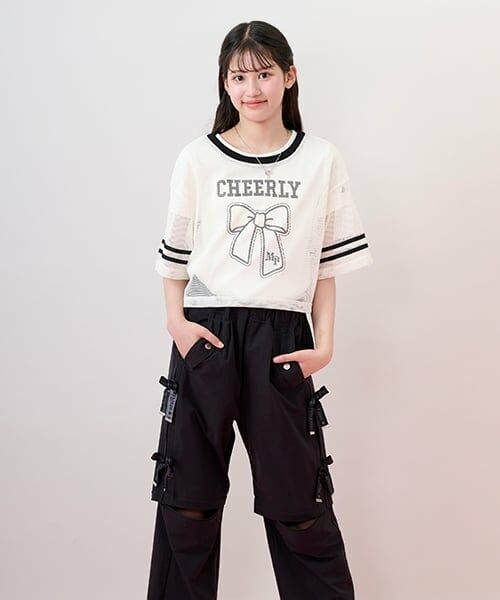 mezzo piano junior / メゾピアノジュニア その他パンツ | 【吸水速乾】ロゴリボン 2WAYパラシュートパンツ | 詳細26