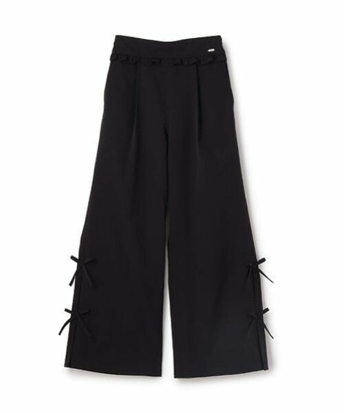 mezzo piano junior / メゾピアノジュニア その他パンツ | サイドスリットパンツ（黒）