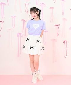 mezzo piano junior / メゾピアノジュニア ショート・ハーフ・半端丈パンツ | リボンいっぱいぷっくりスカパン