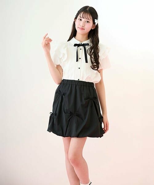 mezzo piano junior / メゾピアノジュニア ショート・ハーフ・半端丈パンツ | リボンいっぱいぷっくりスカパン | 詳細14