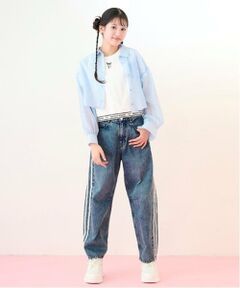 mezzo piano junior / メゾピアノジュニア その他パンツ | 細見えバレルレッグデニムパンツ（アソートデザイン）