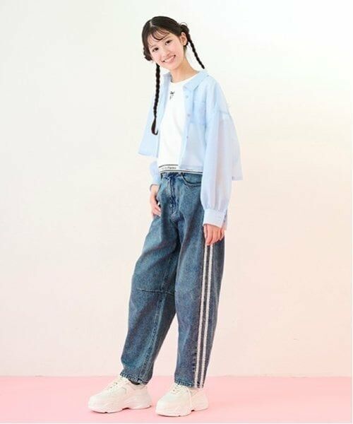 mezzo piano junior / メゾピアノジュニア その他パンツ | 細見えバレルレッグデニムパンツ（アソートデザイン） | 詳細12