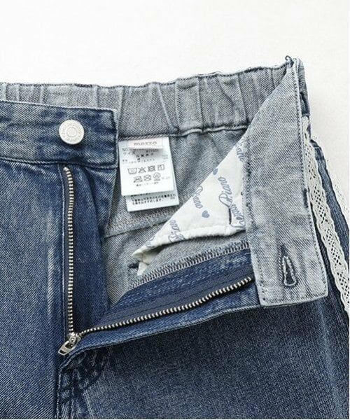 mezzo piano junior / メゾピアノジュニア その他パンツ | 細見えバレルレッグデニムパンツ（アソートデザイン） | 詳細3