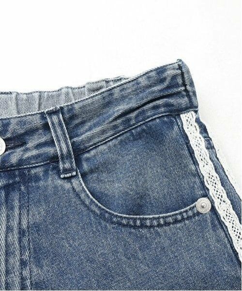 mezzo piano junior / メゾピアノジュニア その他パンツ | 細見えバレルレッグデニムパンツ（アソートデザイン） | 詳細6