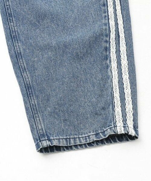 mezzo piano junior / メゾピアノジュニア その他パンツ | 細見えバレルレッグデニムパンツ（アソートデザイン） | 詳細7