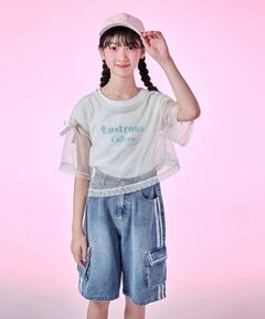 mezzo piano junior / メゾピアノジュニア ショート・ハーフ・半端丈パンツ | レースラインハーフパンツ