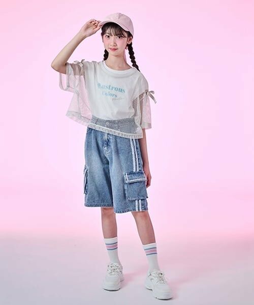 mezzo piano junior / メゾピアノジュニア ショート・ハーフ・半端丈パンツ | レースラインハーフパンツ | 詳細14