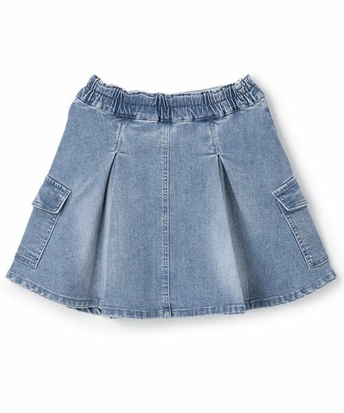 mezzo piano junior / メゾピアノジュニア ショート・ハーフ・半端丈パンツ | デニムカーゴスカート（スパッツつき） | 詳細1