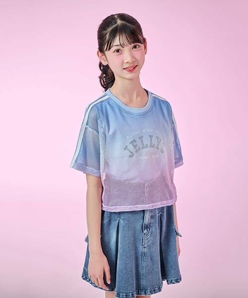 mezzo piano junior / メゾピアノジュニア ショート・ハーフ・半端丈パンツ | デニムカーゴスカート（スパッツつき） | 詳細14