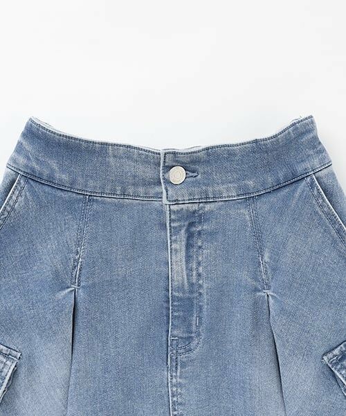 mezzo piano junior / メゾピアノジュニア ショート・ハーフ・半端丈パンツ | デニムカーゴスカート（スパッツつき） | 詳細2