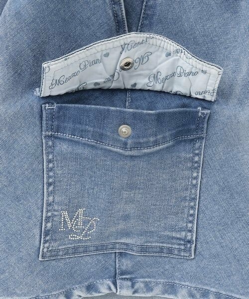 mezzo piano junior / メゾピアノジュニア ショート・ハーフ・半端丈パンツ | デニムカーゴスカート（スパッツつき） | 詳細6