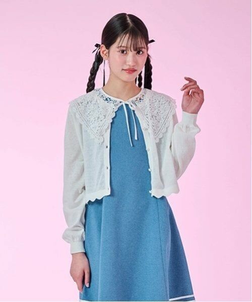 mezzo piano junior / メゾピアノジュニア カーディガン・ボレロ | パールボタンカーディガン | 詳細11