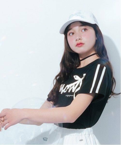 mezzo piano junior / メゾピアノジュニア Tシャツ | 【ニコ☆プチ・Cuugal掲載】【接触冷感】リボンロゴTシャツ | 詳細1