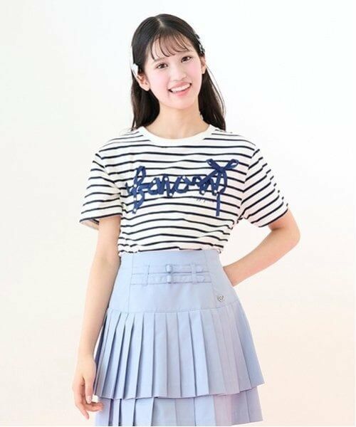 mezzo piano junior / メゾピアノジュニア Tシャツ | 【ニコ☆プチ・Cuugal掲載】【接触冷感】リボンロゴTシャツ | 詳細11