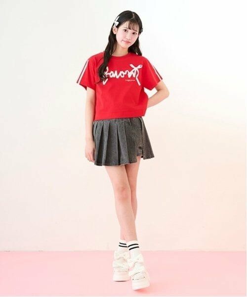 mezzo piano junior / メゾピアノジュニア Tシャツ | 【ニコ☆プチ・Cuugal掲載】【接触冷感】リボンロゴTシャツ | 詳細15