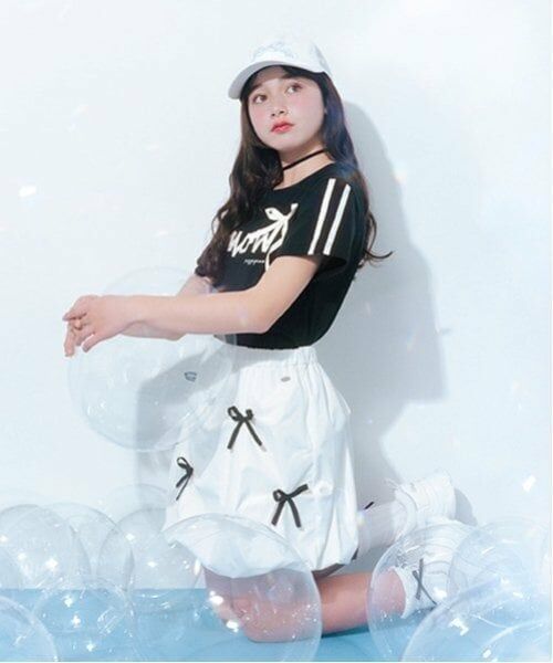 mezzo piano junior / メゾピアノジュニア Tシャツ | 【ニコ☆プチ・Cuugal掲載】【接触冷感】リボンロゴTシャツ | 詳細2