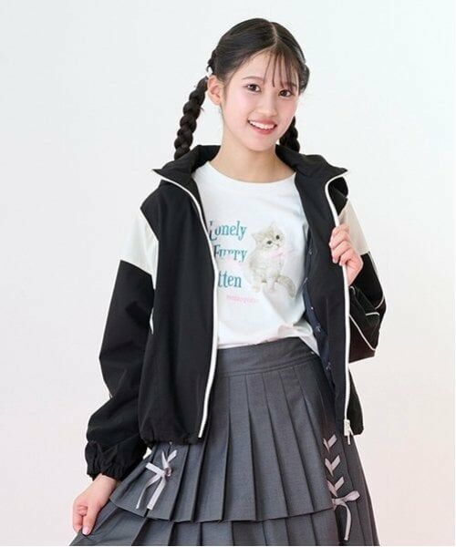 mezzo piano junior / メゾピアノジュニア Tシャツ | 【接触冷感】Lonely Kitten Tシャツ | 詳細5