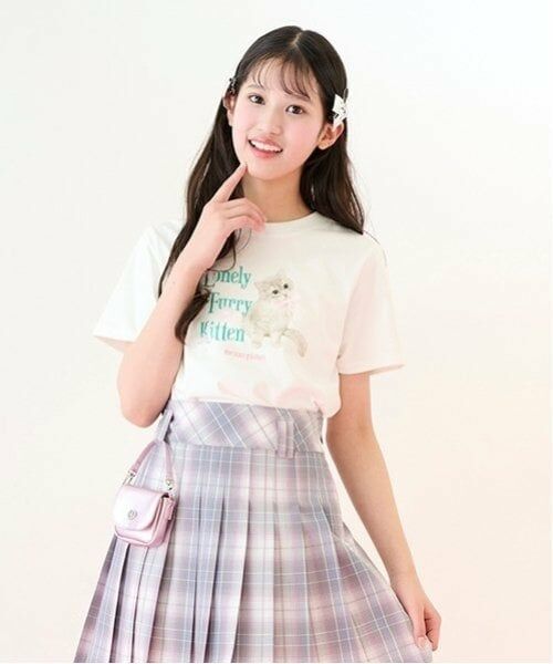 mezzo piano junior / メゾピアノジュニア Tシャツ | 【接触冷感】Lonely Kitten Tシャツ | 詳細7