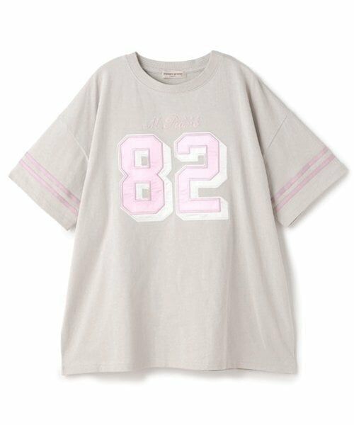 mezzo piano junior / メゾピアノジュニア Tシャツ | ナンバリングTシャツ（ライト グレー）