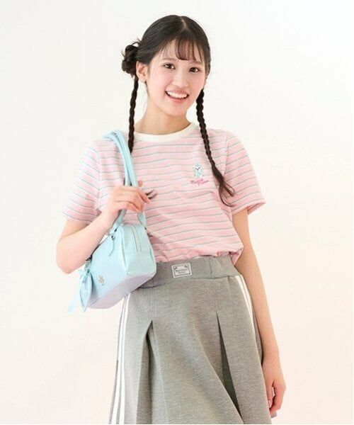 mezzo piano junior / メゾピアノジュニア Tシャツ | 【Cuugal掲載】ワンポイント刺しゅうボーダーTシャツ | 詳細11