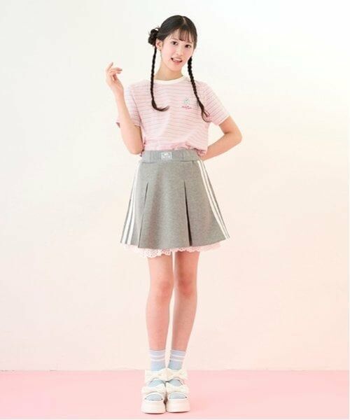 mezzo piano junior / メゾピアノジュニア Tシャツ | 【Cuugal掲載】ワンポイント刺しゅうボーダーTシャツ | 詳細12