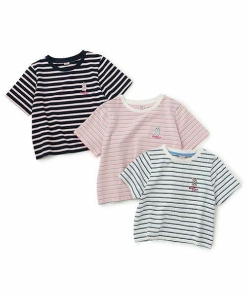 mezzo piano junior / メゾピアノジュニア Tシャツ | 【Cuugal掲載】ワンポイント刺しゅうボーダーTシャツ | 詳細9
