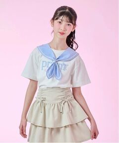 mezzo piano junior / メゾピアノジュニア Tシャツ | 【接触冷感】3WAYセーラーTシャツ