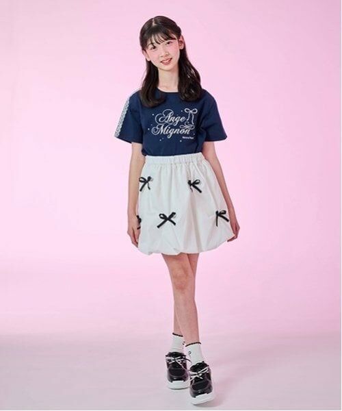 mezzo piano junior / メゾピアノジュニア Tシャツ | 【接触冷感】袖レースラインTシャツ | 詳細15