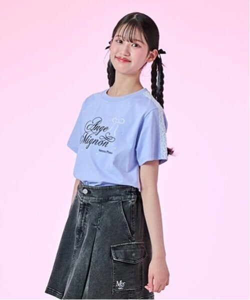 mezzo piano junior / メゾピアノジュニア Tシャツ | 【接触冷感】袖レースラインTシャツ | 詳細18